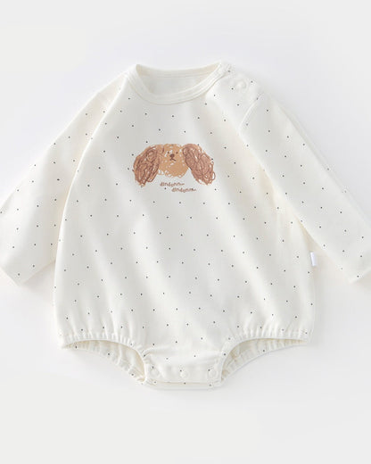 Puppy Dot Pattern Baby Romper/Jumpsuits/Hat