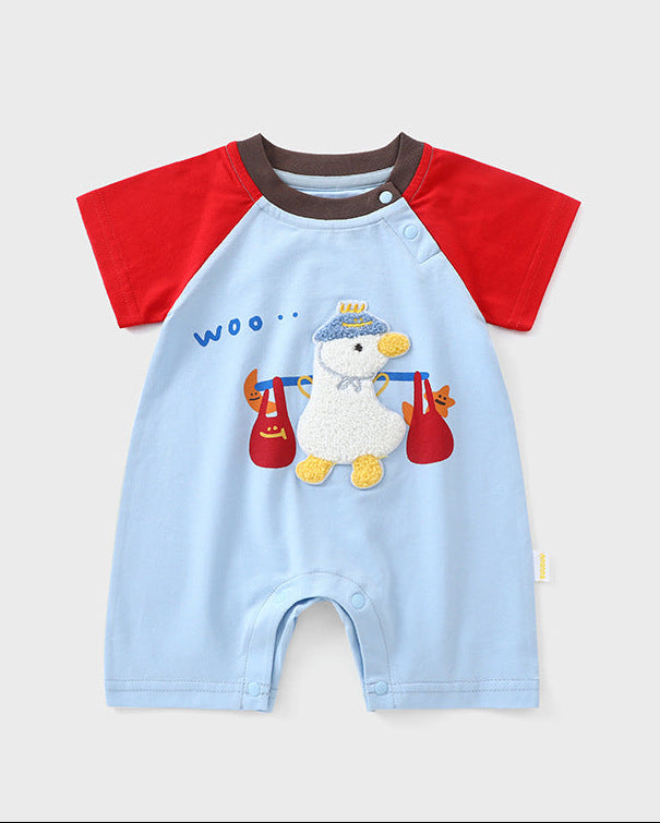 Cooling Animal Short Sleeve Baby Jumpsuits