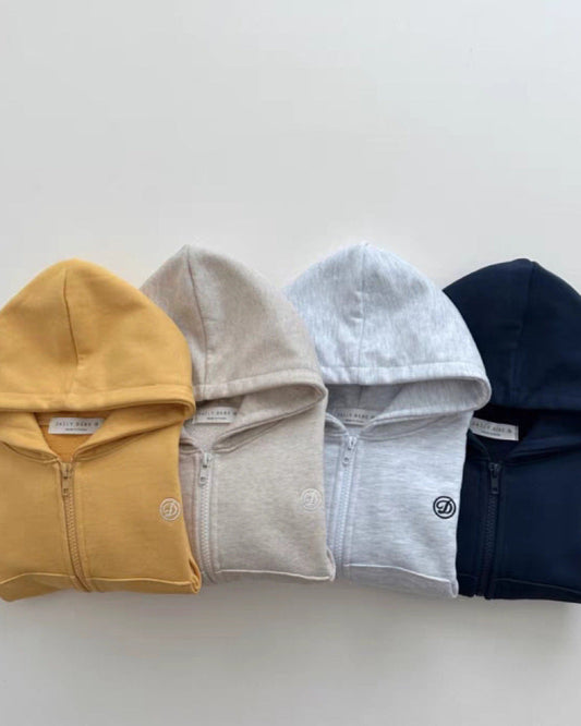 Casual Zipped Baby Coat Pants 2pcs Set