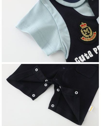 Rabbit Ear Decor Short Sleeve Baby Jumpsuits