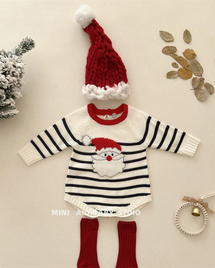 Santa Knitted Baby Sweater Jumpsuits Romper