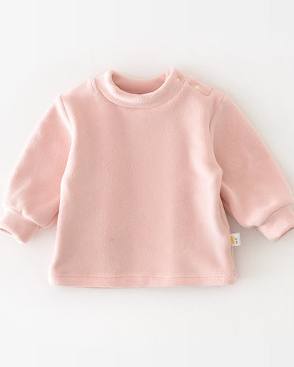 Warm Fleece Tulip Pattern Baby Jumpsuits Sweatshirt