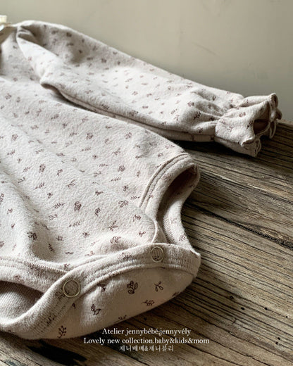 Floral Lace Collar Baby Long Sleeve Top/Romper