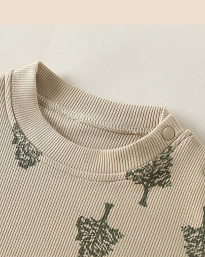 Tree Animal Soft Long Sleeve Baby Jumpsuits