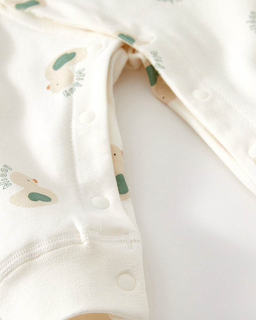 Duck Pattern Cotton Thin/Thick Baby Jumpsuits