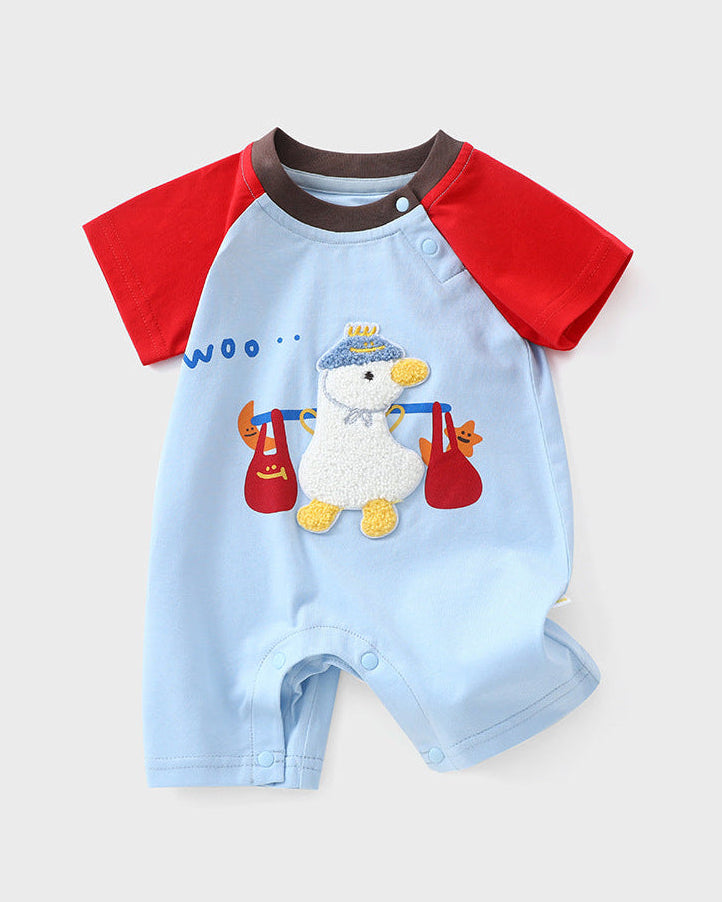 Cooling Animal Short Sleeve Baby Jumpsuits