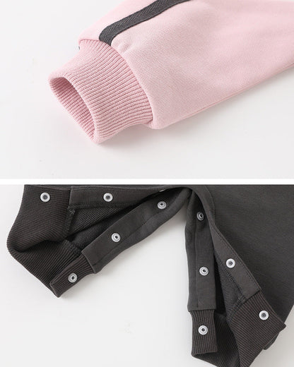 Sweet Puppy Color Block Baby Jumpsuits