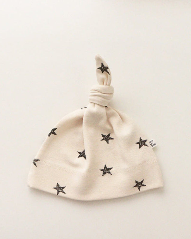 Star Moon Cotton Long Sleeve Baby Romper Pants Hat