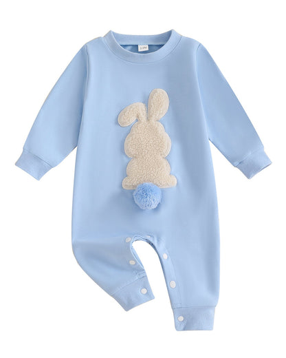 Rabbit Ball Decor Long Sleeve Baby Jumpsuits