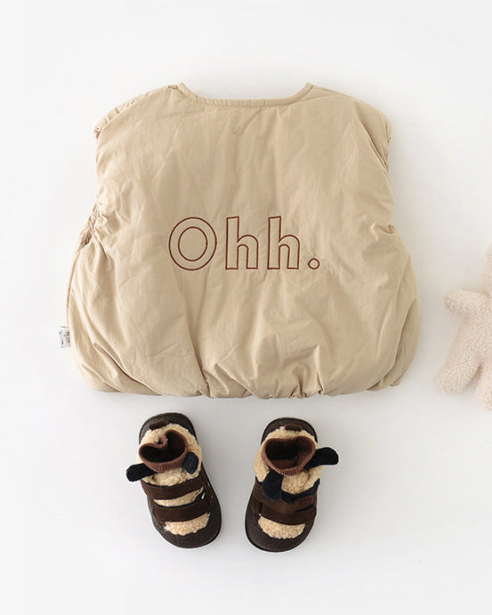 Pocket Design Sleeveless Baby Puffer Vest