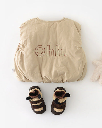 Pocket Design Sleeveless Baby Puffer Vest