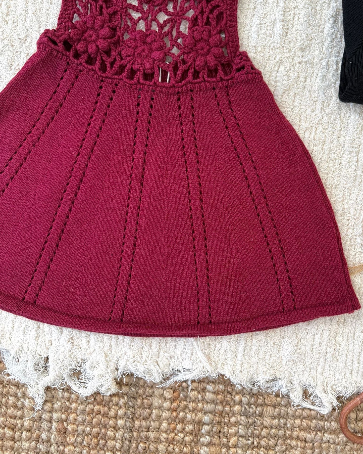 Crochet Knitted Sleeveless Baby Dress