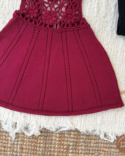 Crochet Knitted Sleeveless Baby Dress