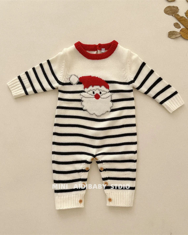 Santa Knitted Baby Sweater Jumpsuits Romper