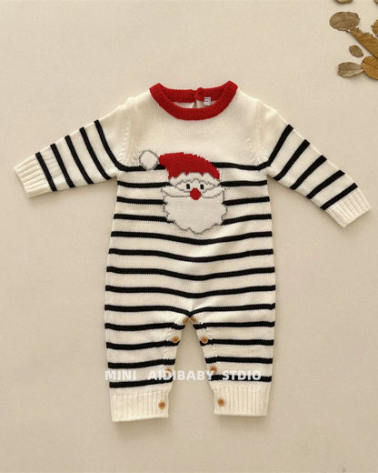 Santa Knitted Baby Sweater Jumpsuits Romper