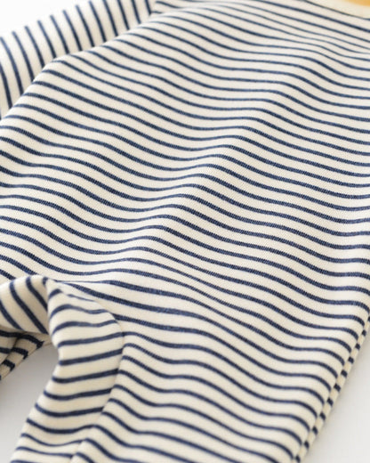 Striped Tie Bear Collar Long Sleeve Baby Jumpsuits