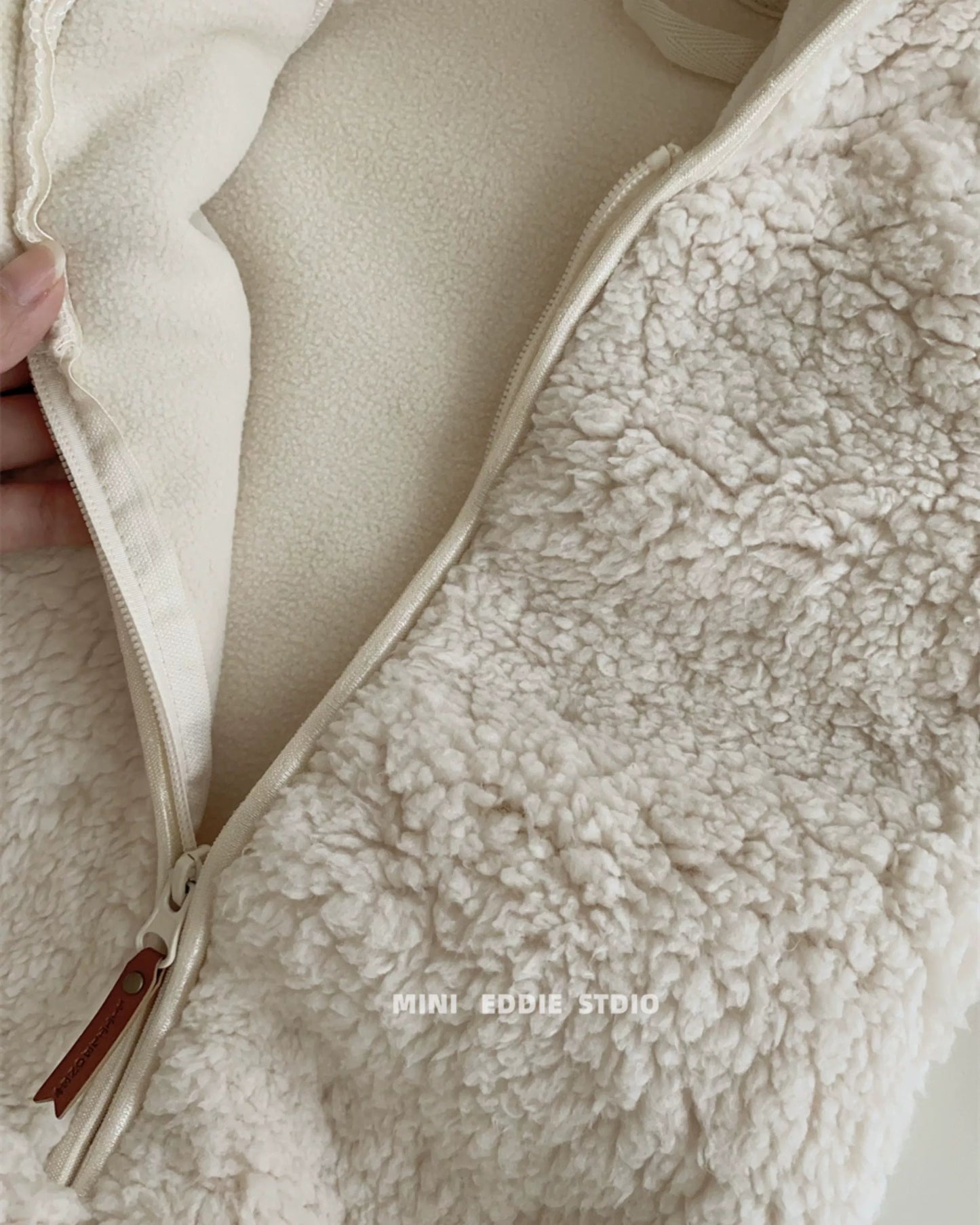 Polar Fleece Solid Color Baby Jacket/Jumpsuits