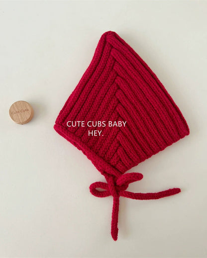 Knitted Tree Pattern Red Baby Romper