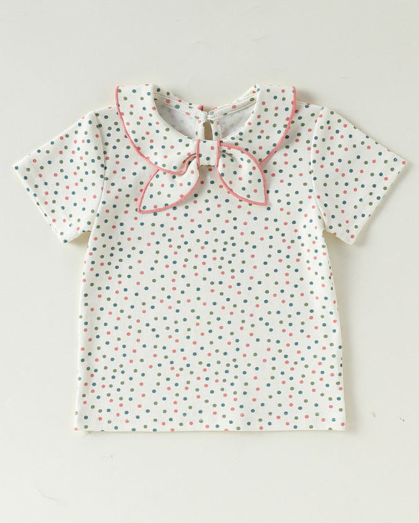 Geometric Pattern Short Sleeve Baby Tee