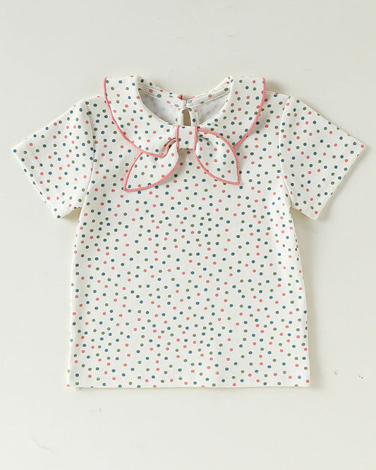 Geometric Pattern Short Sleeve Baby Tee