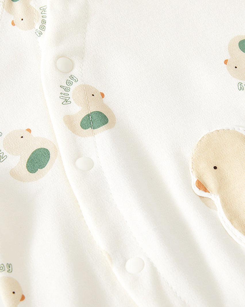 Duck Pattern Cotton Thin/Thick Baby Jumpsuits