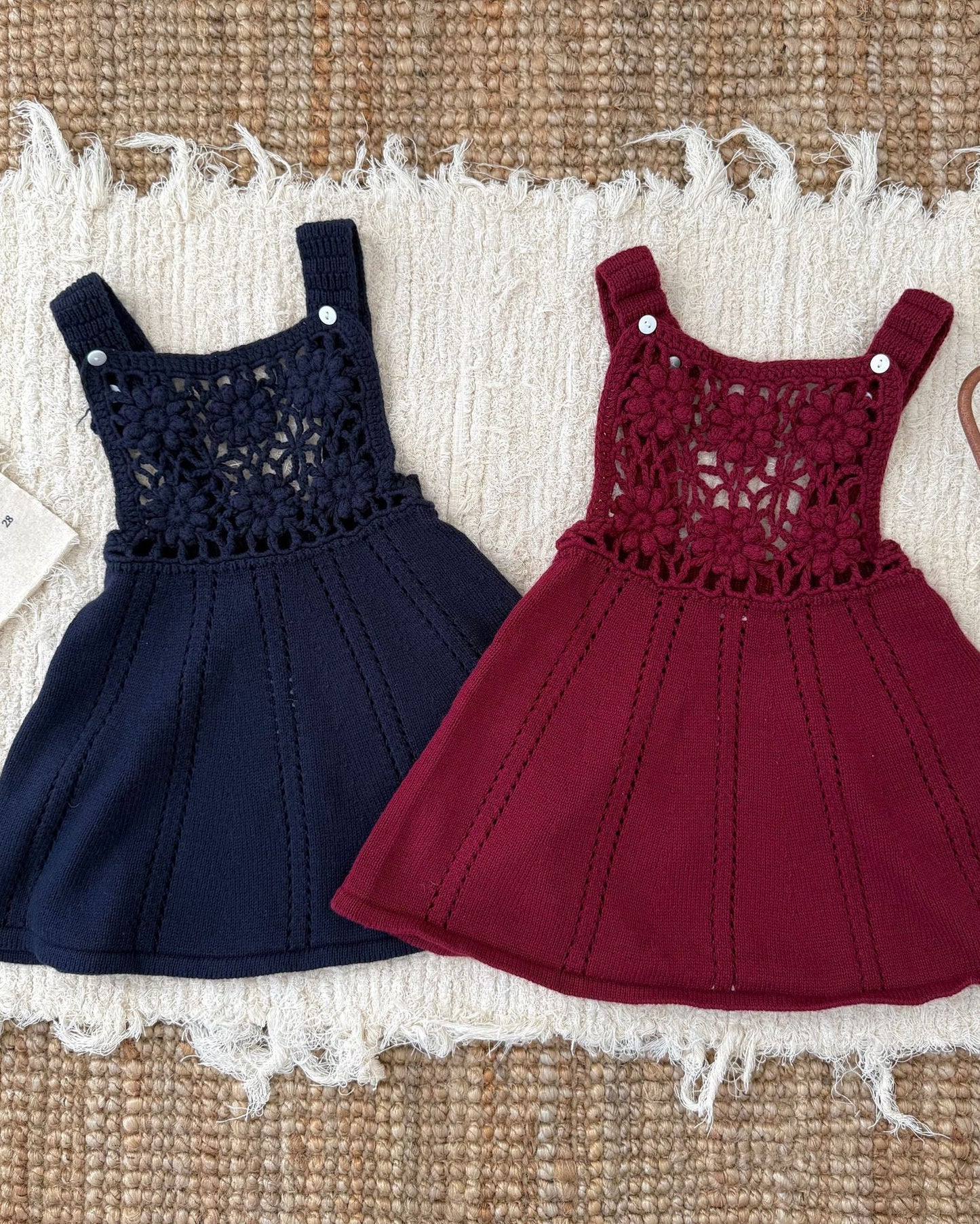 Crochet Knitted Sleeveless Baby Dress