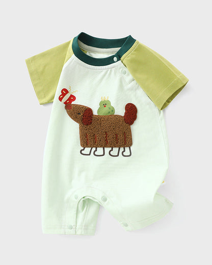 Cooling Animal Short Sleeve Baby Jumpsuits