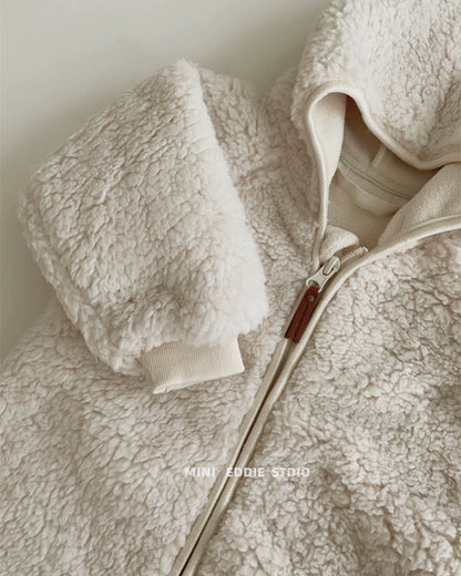 Polar Fleece Solid Color Baby Jacket/Jumpsuits