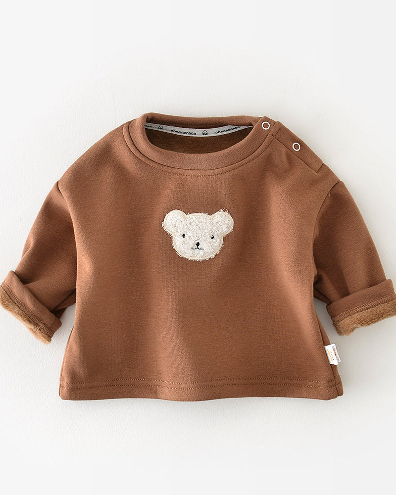 Bear Head Fleece Baby Sweatshirt