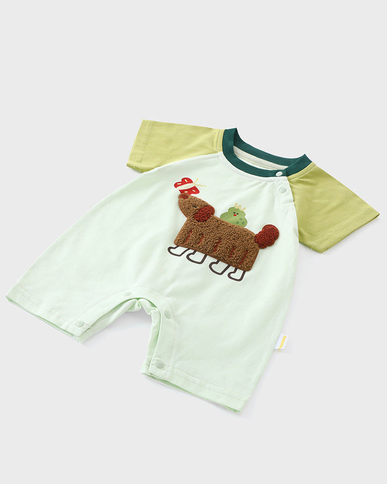 Cooling Animal Short Sleeve Baby Jumpsuits