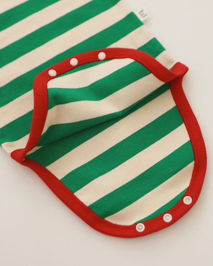 Christmas Striped Baby Bodysuit/Top Pant Set