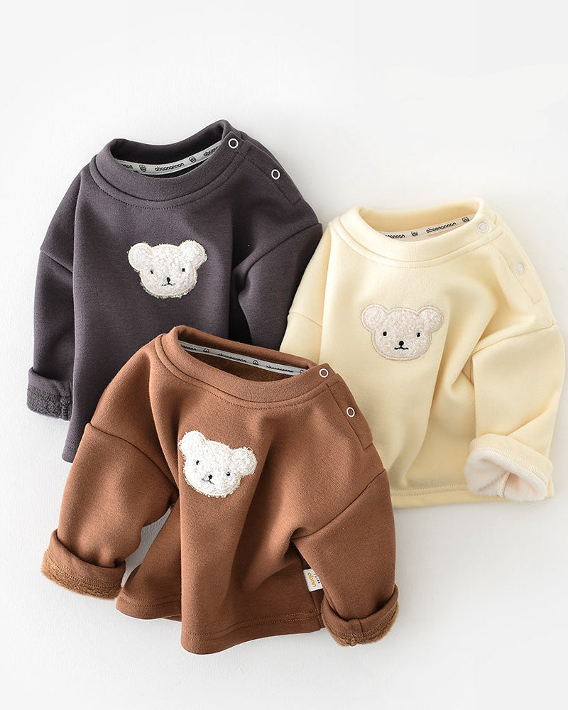 Bear Head Fleece Baby Sweatshirt