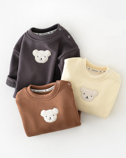 Bear Head Fleece Baby Sweatshirt