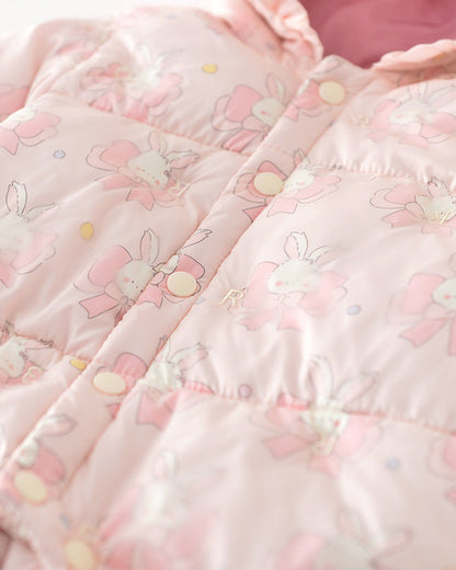 Sweet Rabbit Warm Hooded Baby Jumpsuits