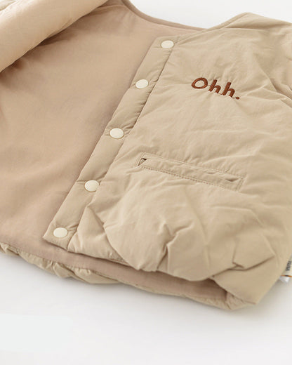 Pocket Design Sleeveless Baby Puffer Vest