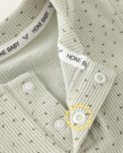 Dot Printed Soft Long Sleeve Baby Jumpsuits