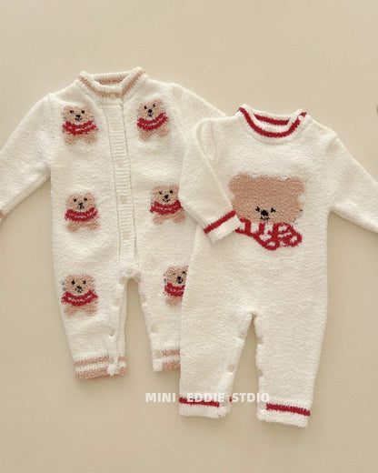 Bear Head Fleece Warm Soft Baby Pajama