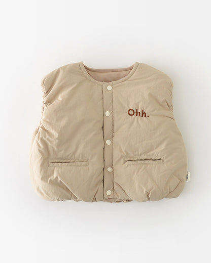 Pocket Design Sleeveless Baby Puffer Vest