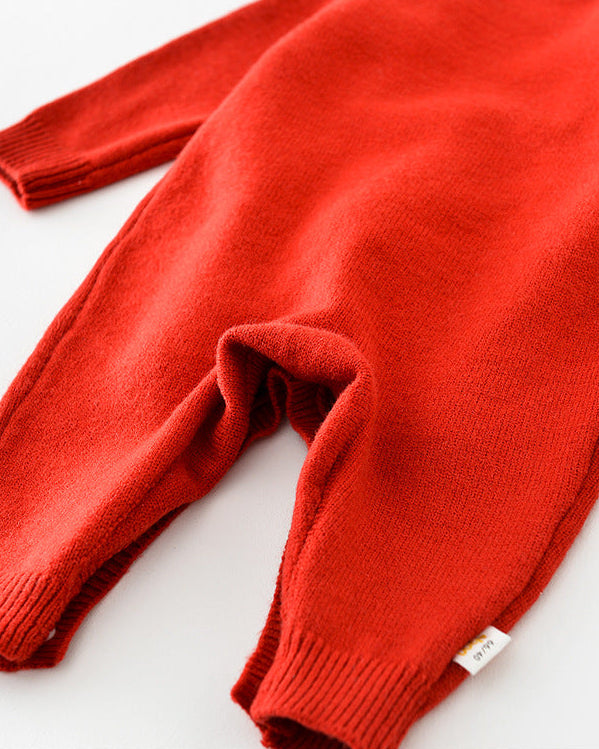 Rabbit Ear Shaped Knitted Baby Jumpsuits