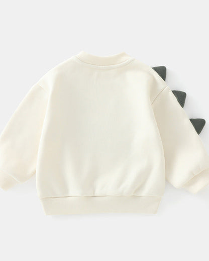 Warm Fleece Dinosaur Pattern Baby Hoodie