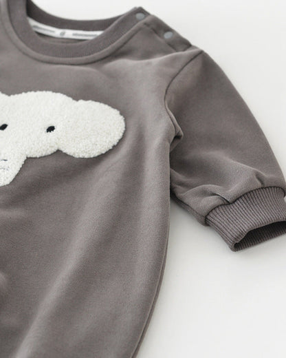 Elephant Pattern Long Sleeve Baby Jumpsuits