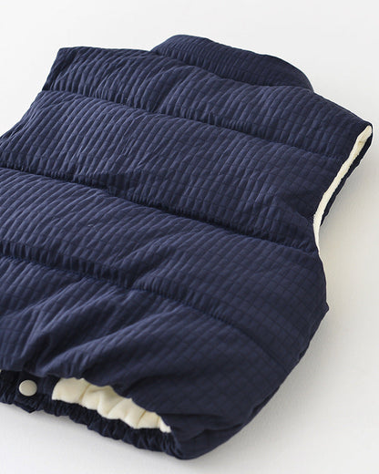 Fleece Letter R Sleeveless Baby Puffer Vest