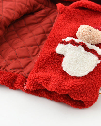 Christmas Dot Bear Fleece Baby Jacket/Pants