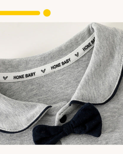 Gentleman Bow Tie Cotton Baby Jumpsuits