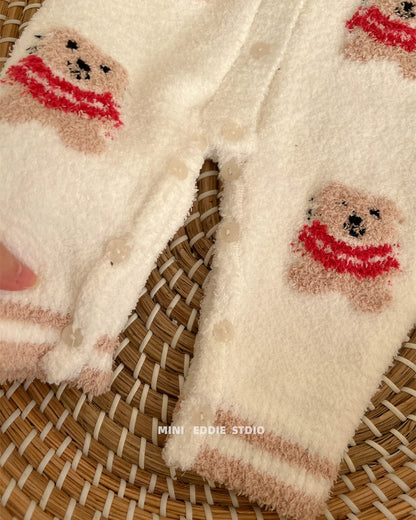 Bear Head Fleece Warm Soft Baby Pajama