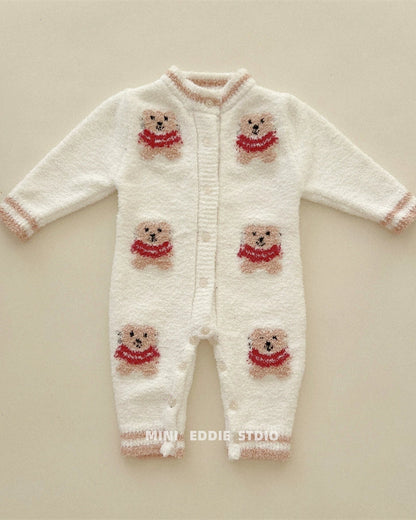 Bear Head Fleece Warm Soft Baby Pajama