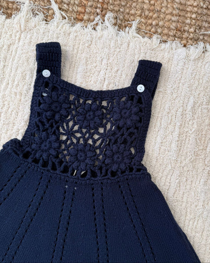 Crochet Knitted Sleeveless Baby Dress