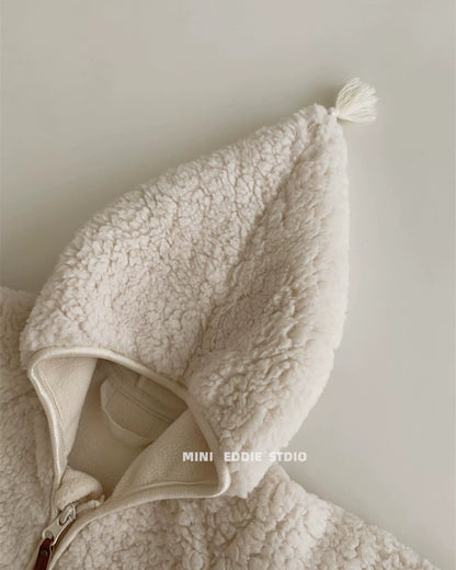 Polar Fleece Solid Color Baby Jacket/Jumpsuits