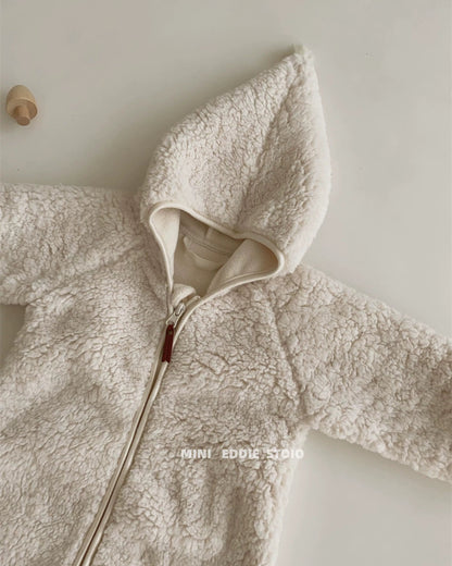 Polar Fleece Solid Color Baby Jacket/Jumpsuits