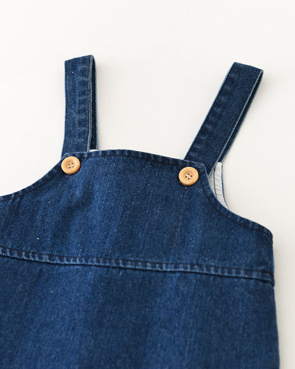 Rainbow Pattern Baby Denim Jumpsuits/Hoodie